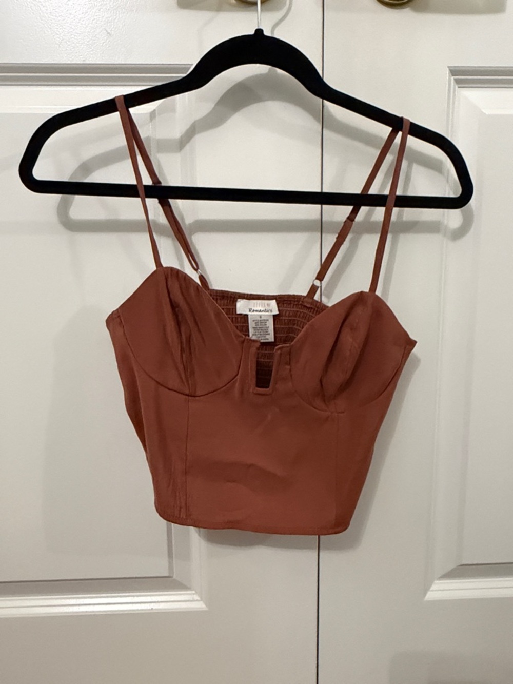 URBAN Romantics Rust Brown Cropped Bustier Top